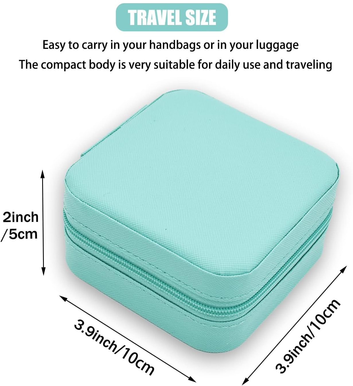 Personalised Travel Jewellery Box for Women Girls, PU Leather Small Jewelry Organiser Storage Case for Necklace Rings Bracelets Earrings
