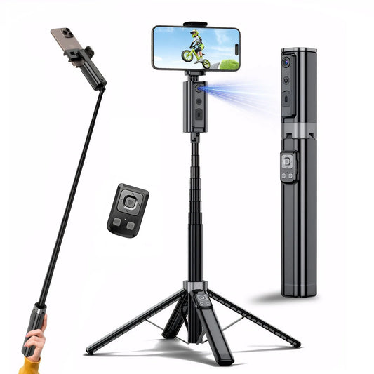 Auto Face Tracking Tripod 360° Rotation for iPhone Android, 59'' auto tracking phone holder Selfie Stick Tripod for Video Tiktok