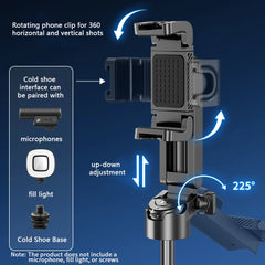 Mobile selfie stick handle, tripod photography tool handheld stabilizer shooting assistant multifunctional travel portable stand