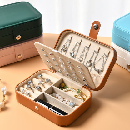 Personalised Travel Jewellery Box Small Jewelry Organiser Storage Case for Necklace Rings Bracelets Earrings, Custom PU Leather Jewellery Box Gifts for Women Girls