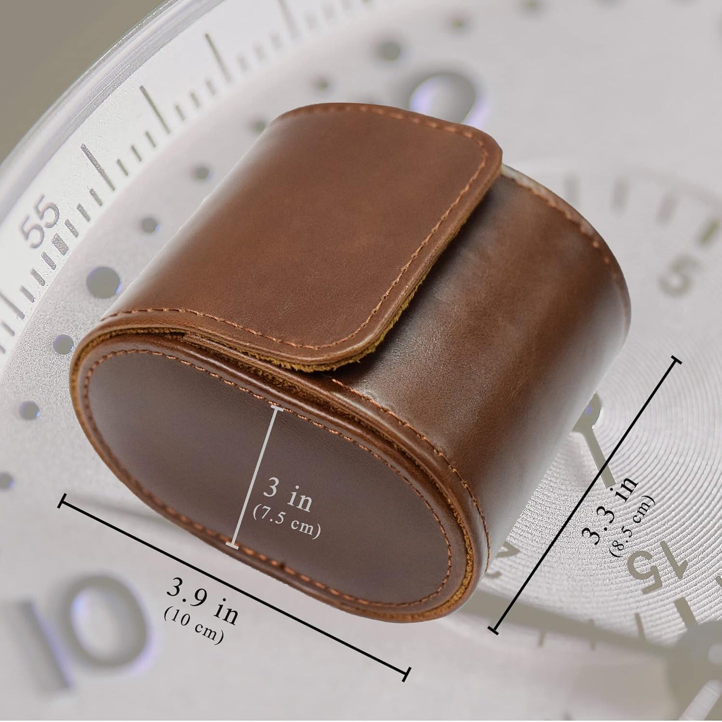 Personalized Watch Roll Travel Case Organizer, 1-Slot PU Leather Watch Display Storage Case, Personaized Father’s Day Mother’s Day Anniversary Birthday Gifts for Men Women Her Him Mom Dad Friends
