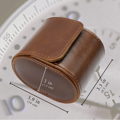 Personalized Watch Roll Travel Case Organizer, 1-Slot PU Leather Watch Display Storage Case, Personaized Father’s Day Mother’s Day Anniversary Birthday Gifts for Men Women Her Him Mom Dad Friends