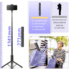 Selfie Stick with Tripod Stand and Remote, 52" Extendable Selfie Stick for iPhone 16 15 14 13 12 Pro Max Android Galaxy S24 S23