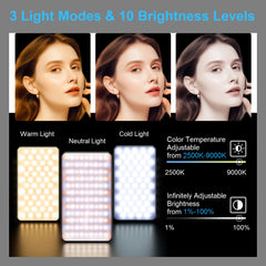 Magnetic Selfie Light for iPhone Rechargeable Phone Light Clip LED Video Light for Phone iPad Camera Laptop Vlog Tiktok Makeup