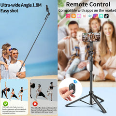 Selfie Stick Tripod Stand with Wireless Remote, 71" Extendable Phone Tripod for iPhone Samsung Huawei Xiaomi Gopro DSLR Camera