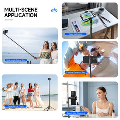 Automatic Tripod for iPhone Android, 70" Auto Open Selfie Stick Phone Tripod Stand with Magnetic Remote for Video Recording Vlog