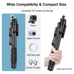 Selfie Stick Phone Tripod with Remote, 60" Extendable Tripod Stand for iPhone Android Camera 360° Rotation Overhead Tripod Stand
