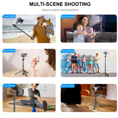 Magnetic Selfie Stick Tripod for iPhone, 51" Phone Tripod Stand Compatible with Magsafe Travel Tripod for iPhone Android Phones