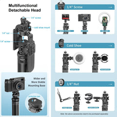 80" Phone Tripod Selfie Stick with Remote for Phone , Tall Travel Tripod Stand Phone Holder for Live Video Photo Vlog