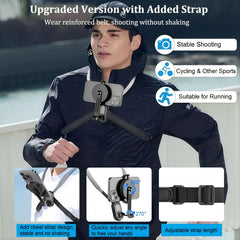 Magnetic Neck Mount POV Phone Holder for Video Recording Vlog Selfie Hands-free Phone Neck Holder Chest Mount for iPhone Android