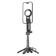 Magsafe Tripod Stand For Iphone Portable Pocket Size Selfie Stick With Rechargeable Remote Compatible With Android