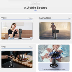 360 Rotation Gimbal Stabilizer, Follow-up Selfie Desktop Face Tracking Gimbal for Tiktok Smartphone Live,with Remote Shutter